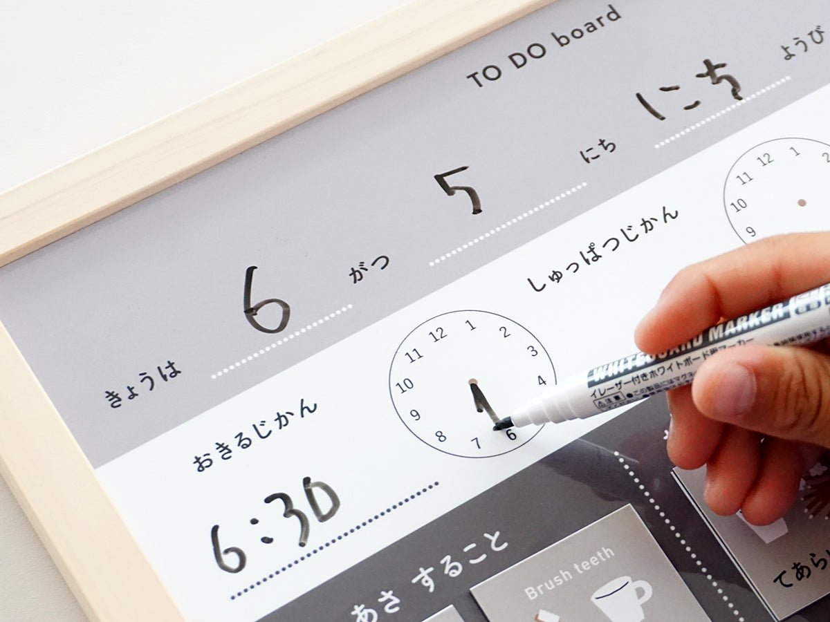 付属のマーカーペンで日時を書く