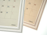 月ごとに紙色が変わる大判カレンダー2026