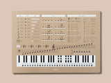 音楽表ポスター ベージュ