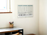 インテリアになじむ音楽表ポスター