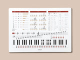 音楽表ポスター ホワイト