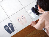 玄関に貼れる靴置きシール花柄