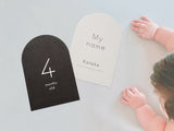 My nameというカードにアルファベットで名前を印字できます