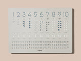 数字の学習ポスターライトグレー
