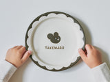 砥部焼こどもプレート名入れ例
