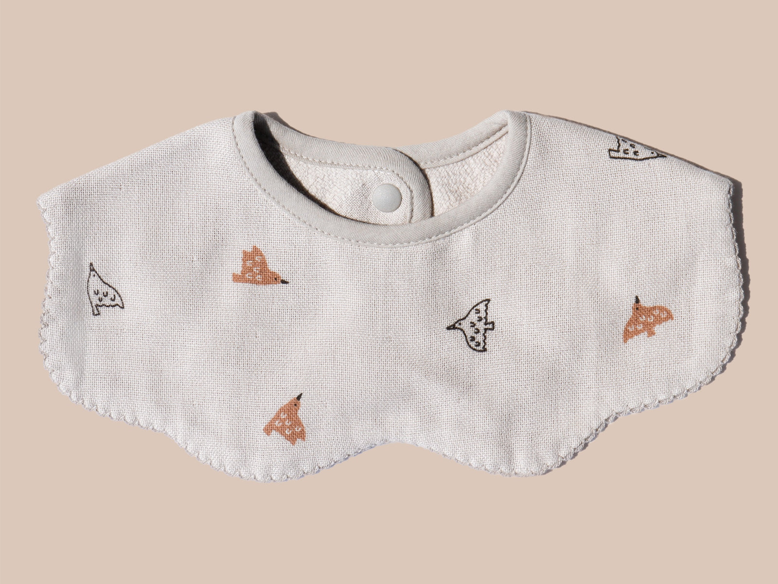 ラウンドスタイ オーガニック綿100% ダブルガーゼとジャカード生地