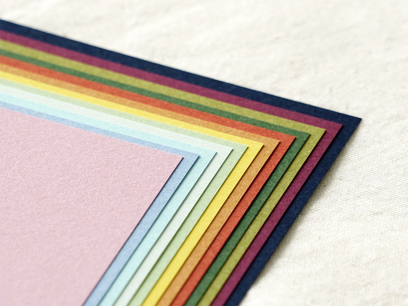 くすみカラーのおしゃれな色画用紙24枚カラフルタイプ