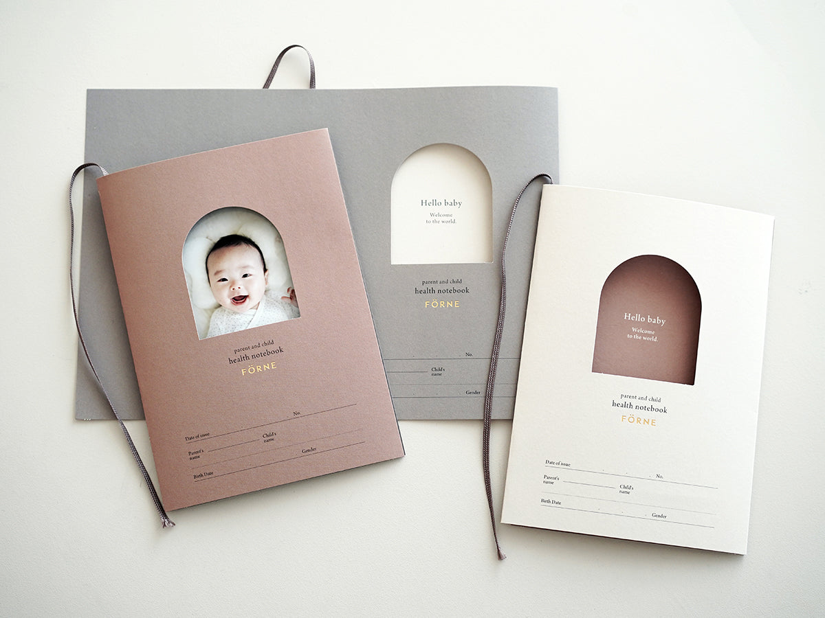 母子（親子）手帳カバー Mサイズ B6版用 くすみカラーの厚手でマットな